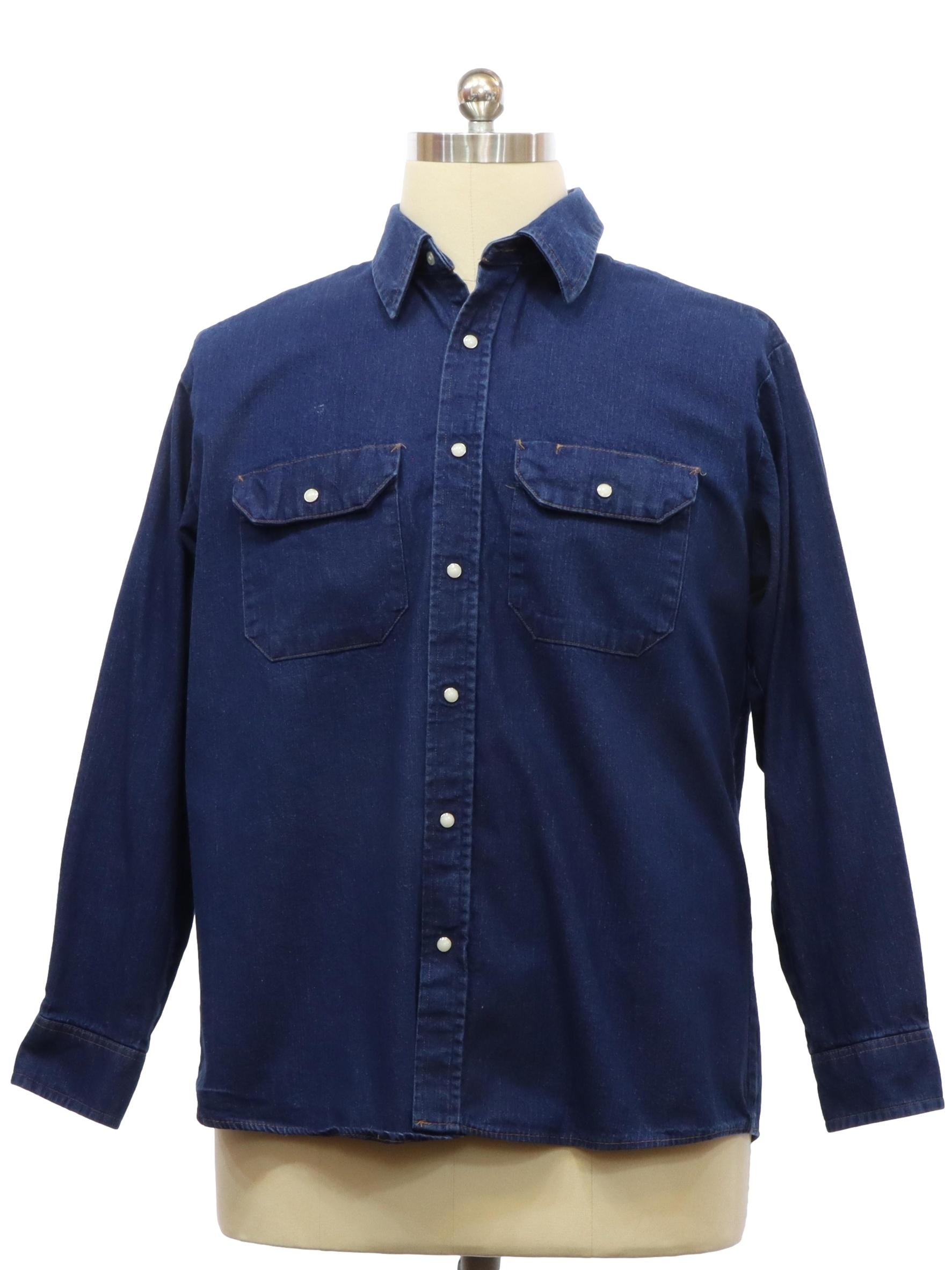 Buy HISEAMen's Denim Shirt Long Sleeve Work Shirt Mens Regular Fit Button  Down Shirts Cotton Work Shirts Washed Finish Online at desertcartINDIA