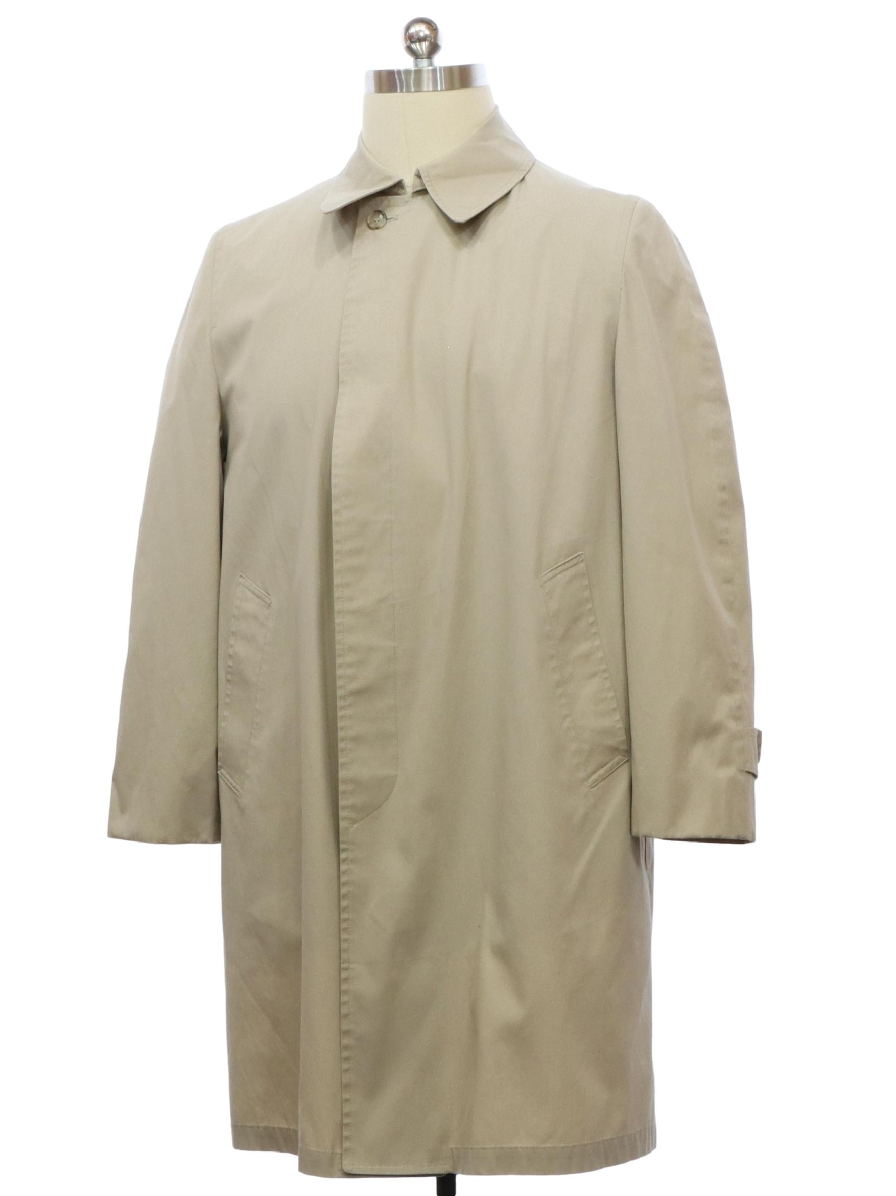 Retro 80's Jacket: 80s -London Fog- Mens khaki polyester cotton ...