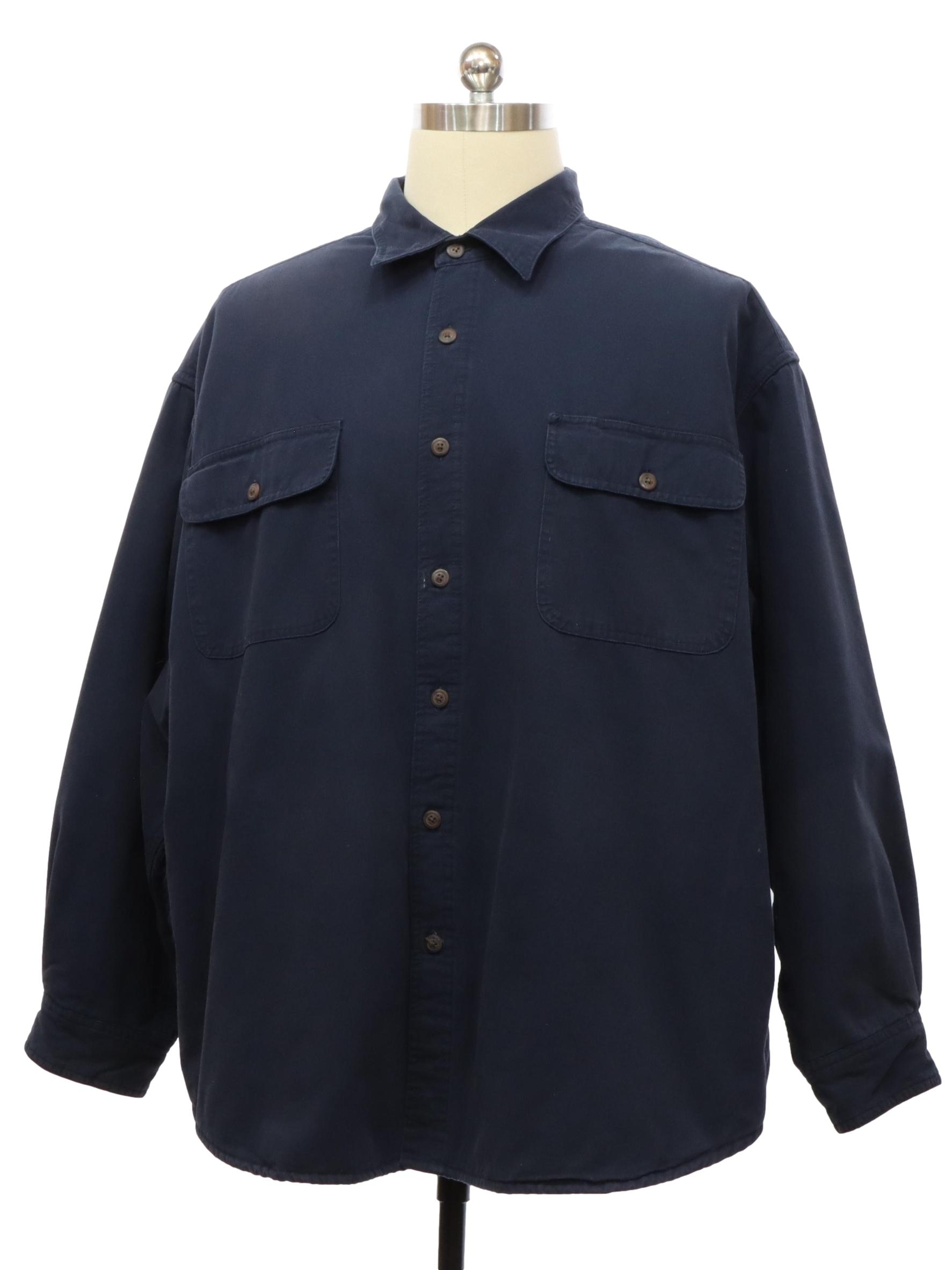 Jacket 90s Puritan Mens faded navy blue background cotton