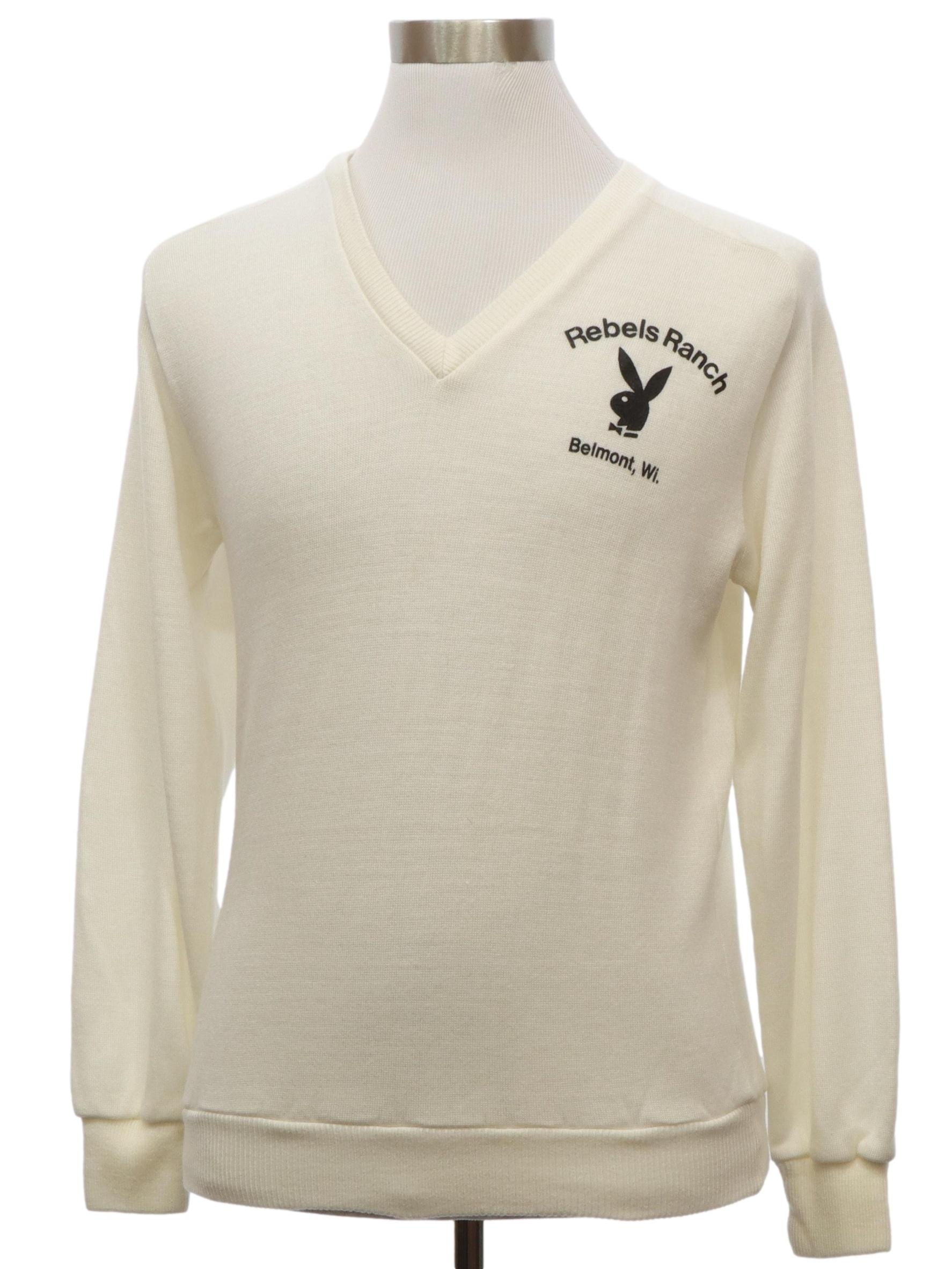 1980 s Jansport Mens Rebels Ranch V Neck Sweater Sweater