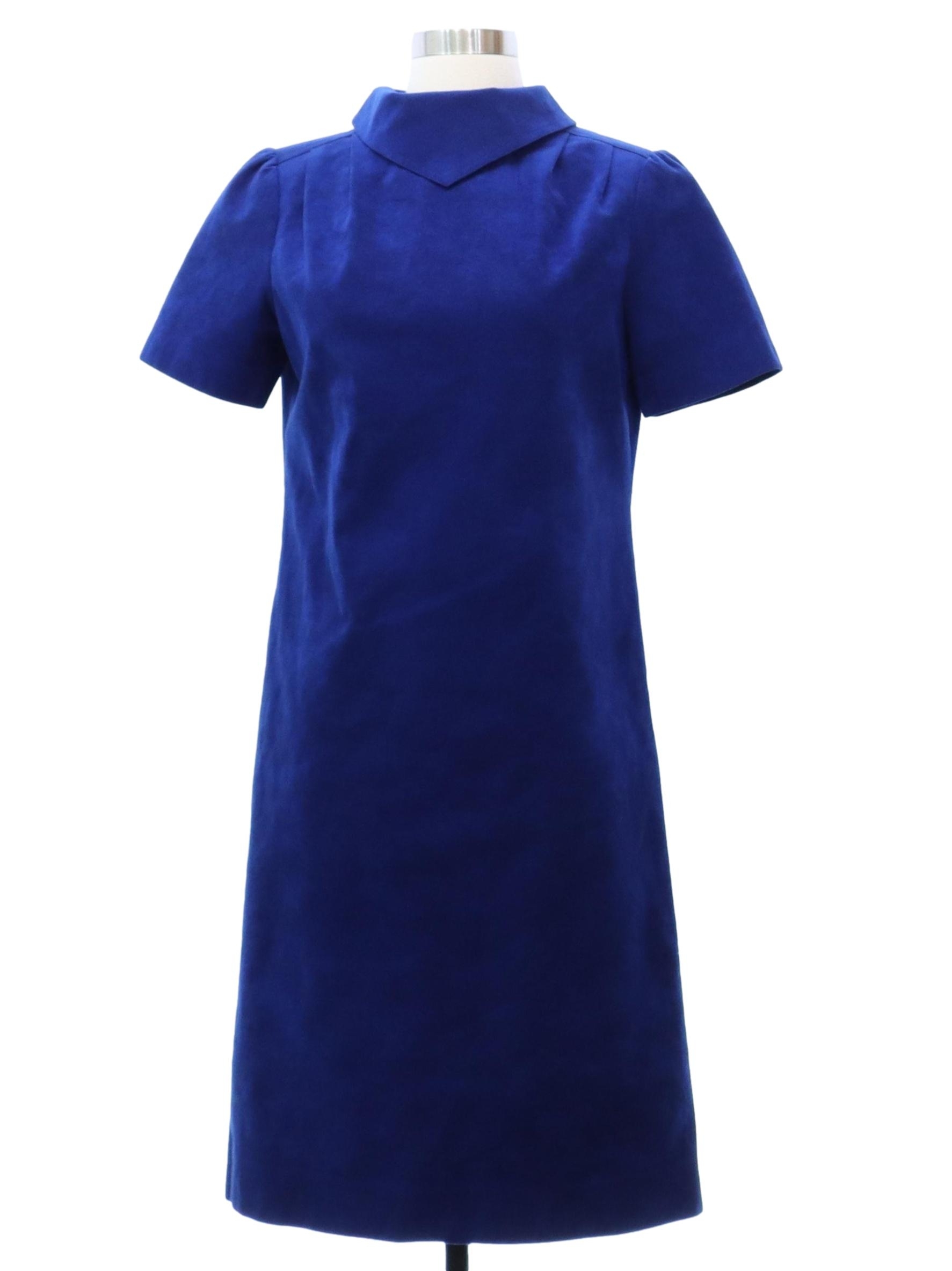 Retro 80s Dress 80s No Label Womens Royal Blue Ultrasuede faux retro-80s-dress-80s-no-label-womens-royal-blue-ultrasuede-faux