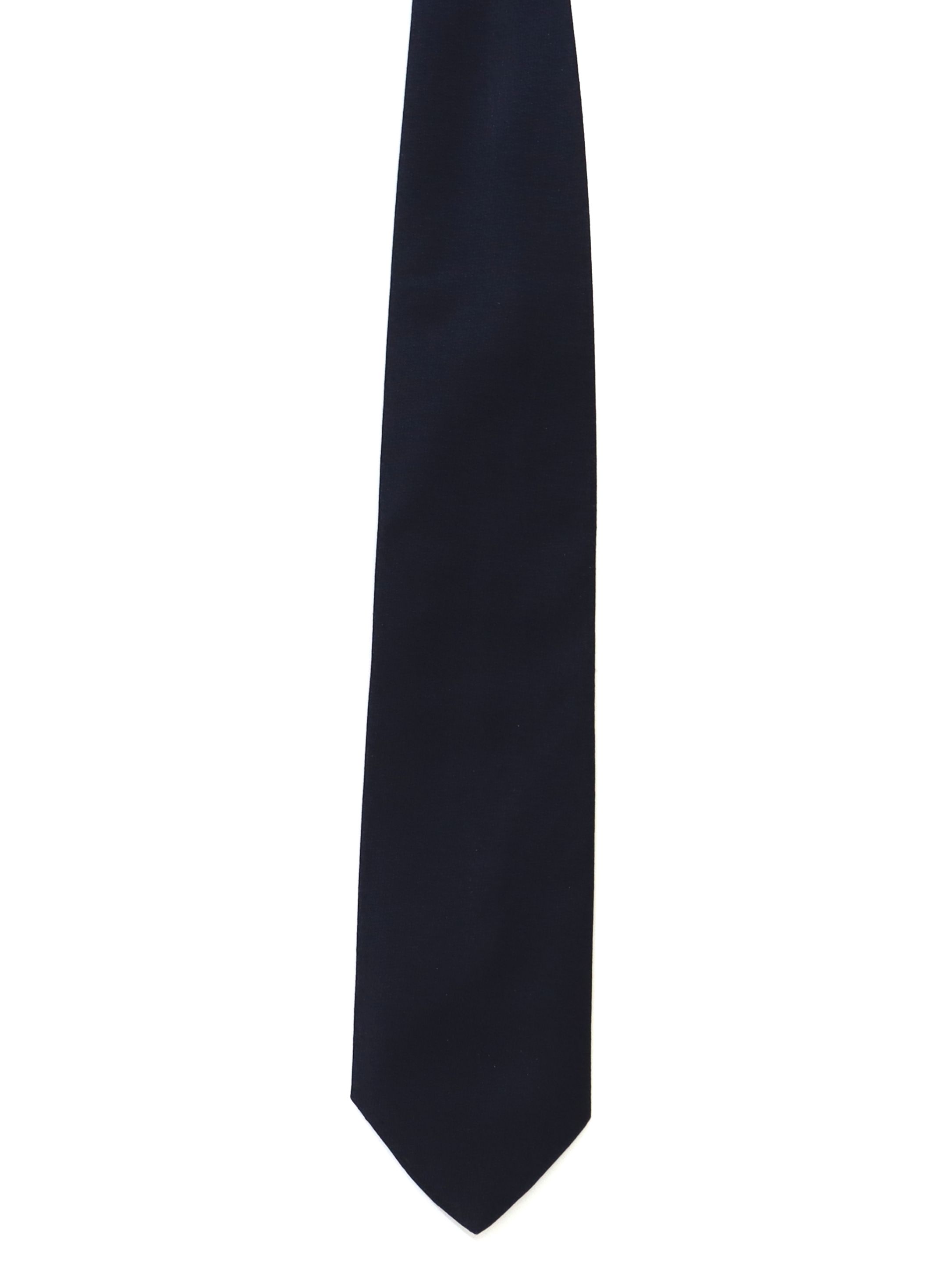 Basic Wide Navy Blue Polyester Tie, In stock!