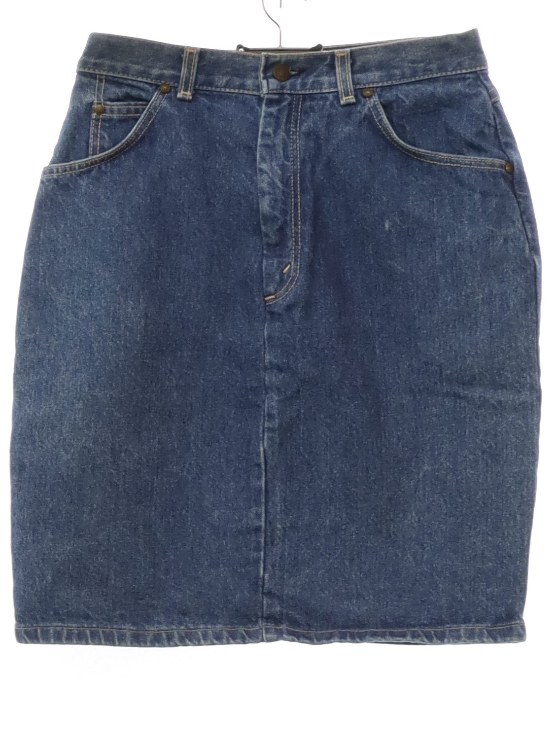 1980s denim skirt dark - Gem