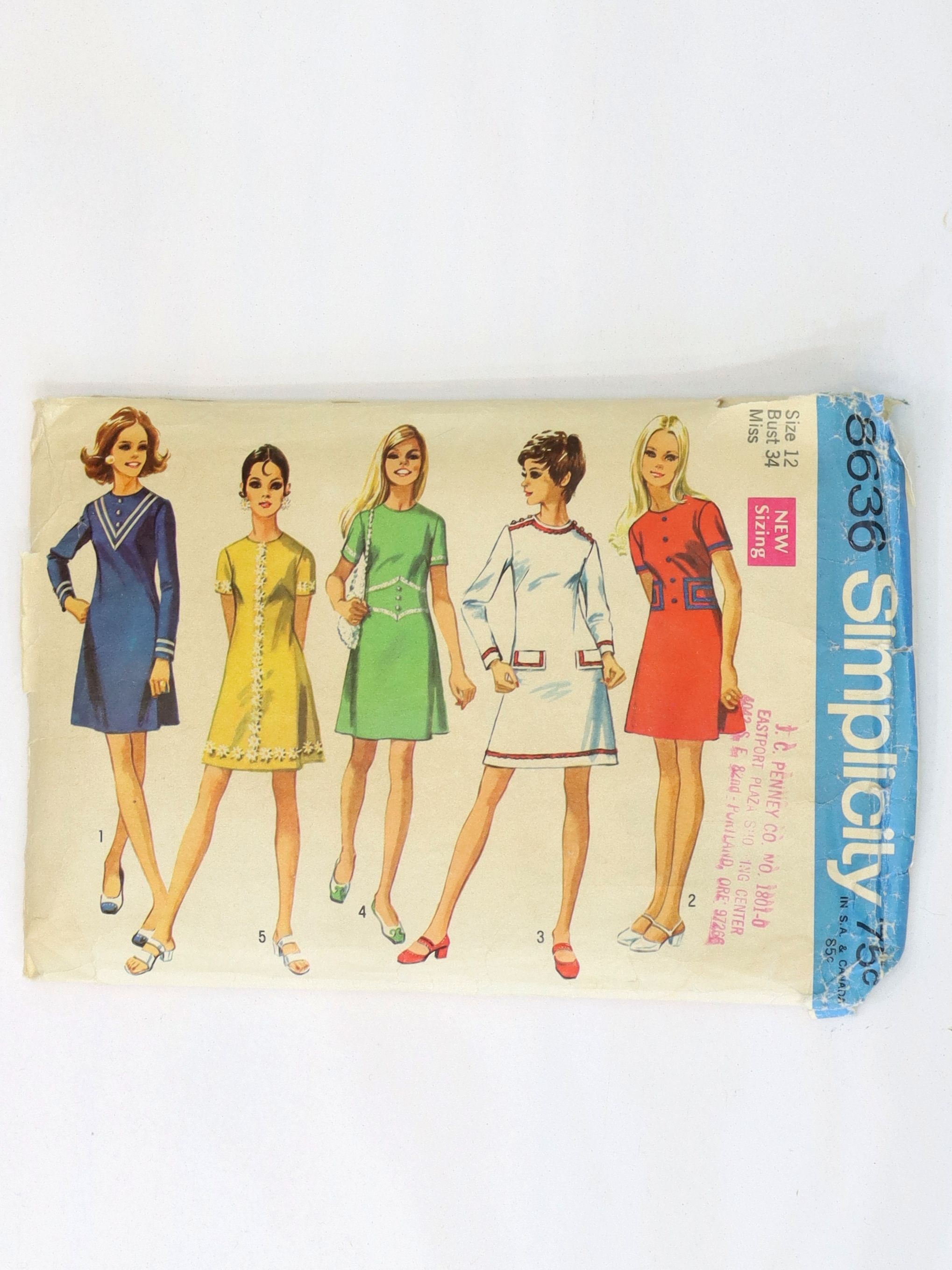 60's Vintage Sewing Pattern: 60s -Simplicity Pattern No 60's Vintage Sewing Pattern: 60s -Simplicity Pattern No