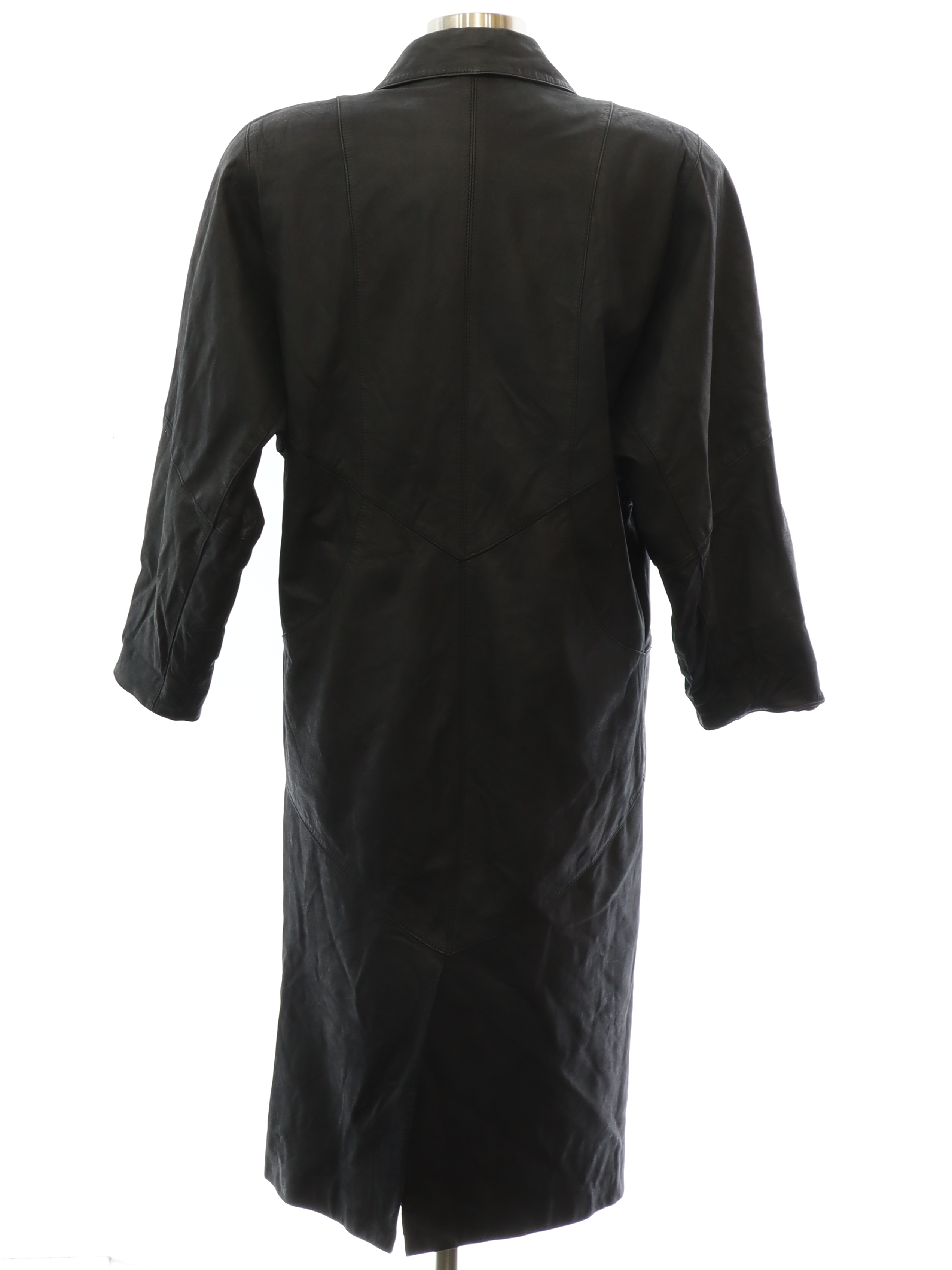 Avanti leather trench coat hotsell