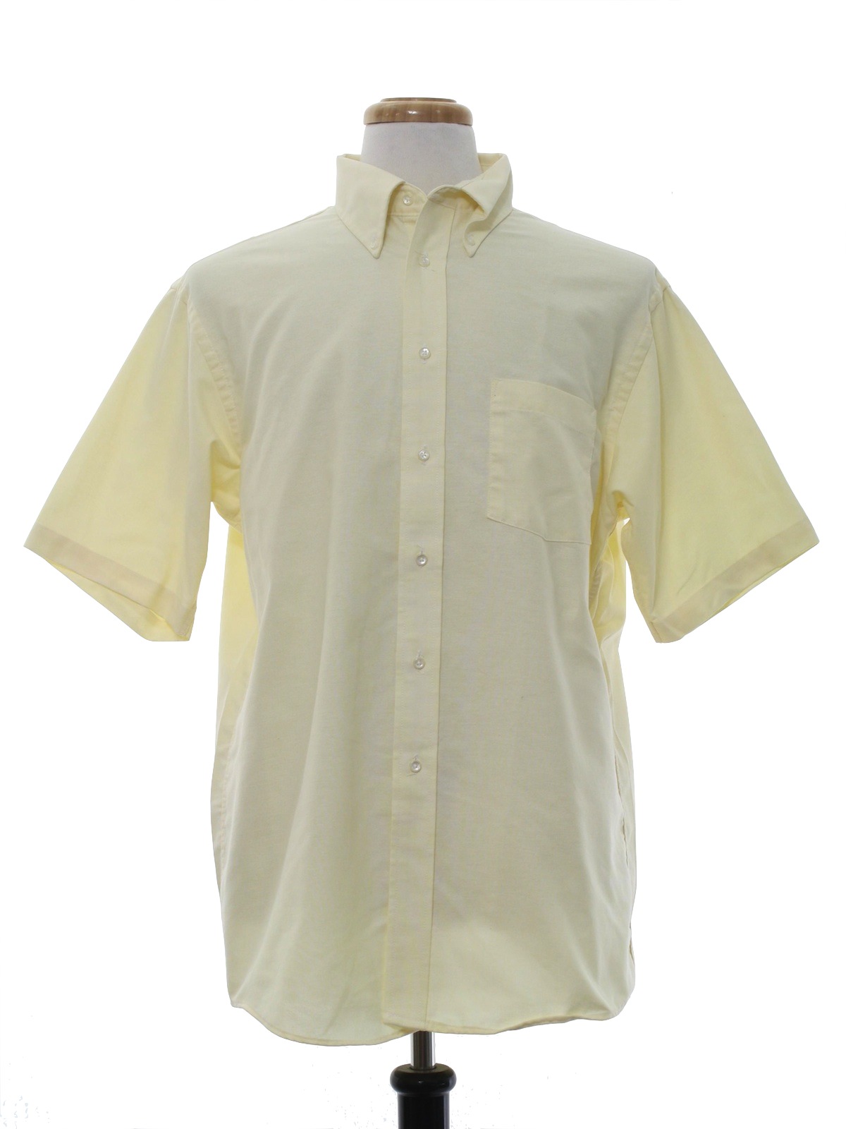70s Retro Shirt: 70s -The Arrow Company- Mens pale yellow short sleeve ...