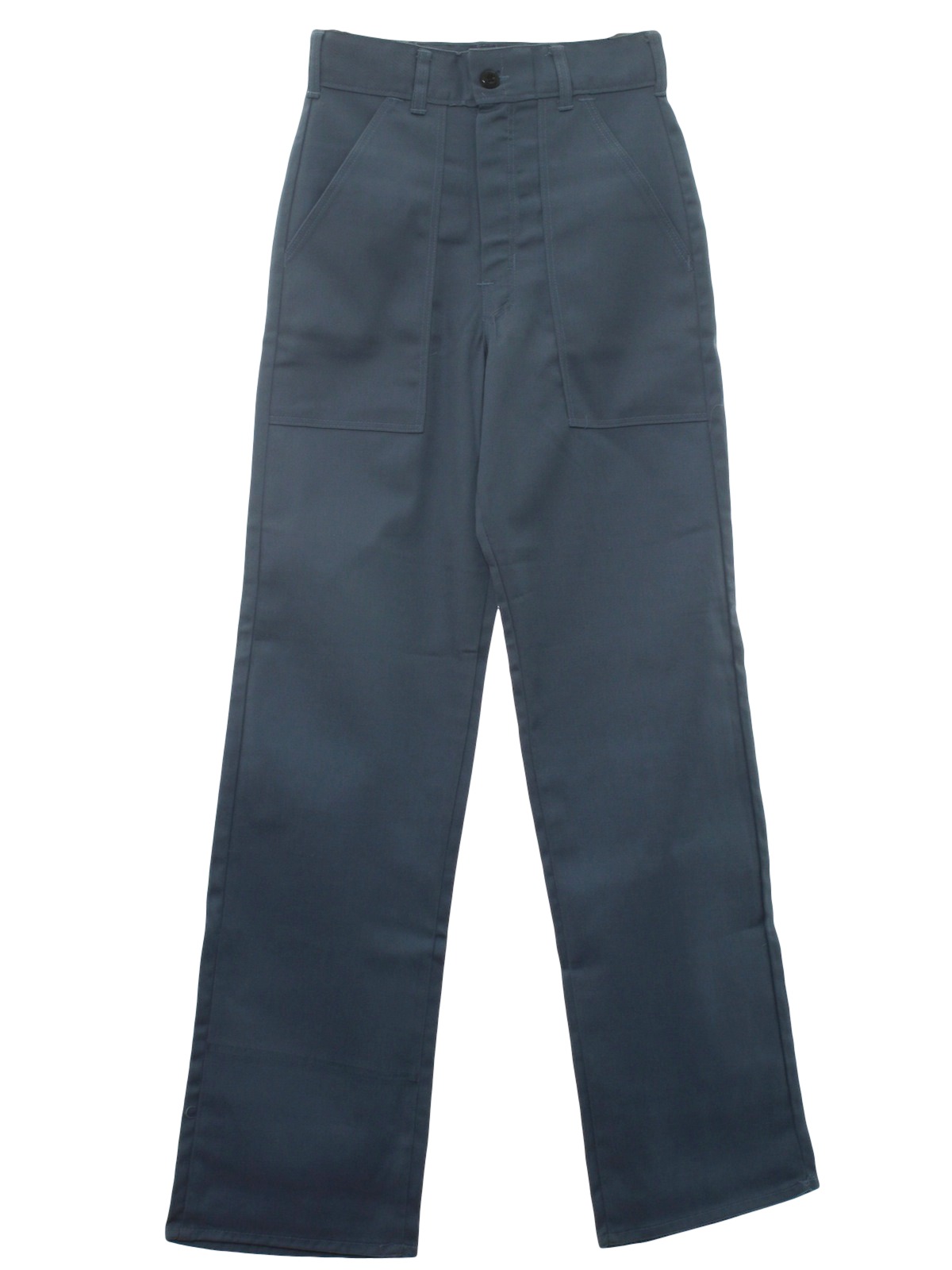 Retro 70's Pants: Late 70s/Early 80s -Shed House- poly/cotton twill sky ...