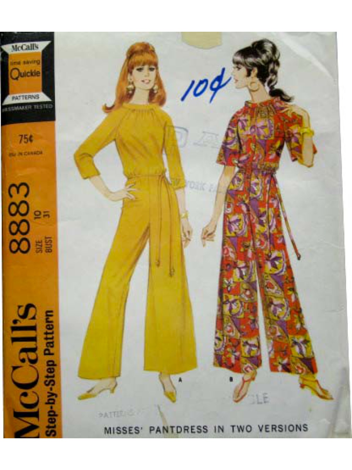 60's Vintage Sewing Pattern: 1967 -McCalls 8883- Womens sewing pattern ...