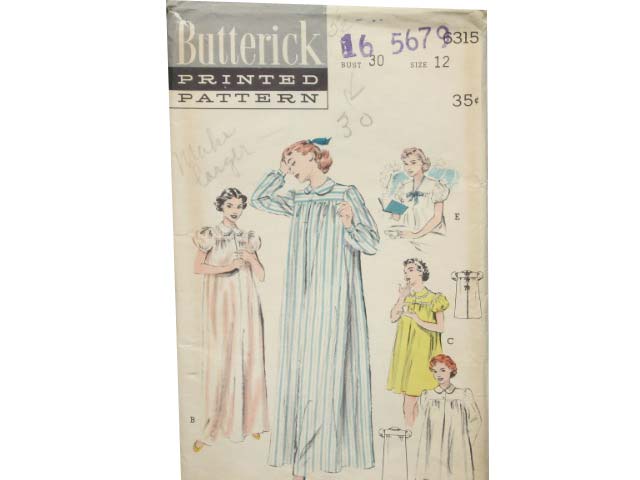 Retro Fifties Sewing Pattern - 50s -Butterick Pattern No. 6315