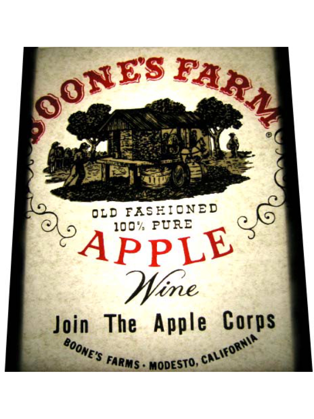 Original Vintage Boone's Farm Apple Wine Iron On Transfer 