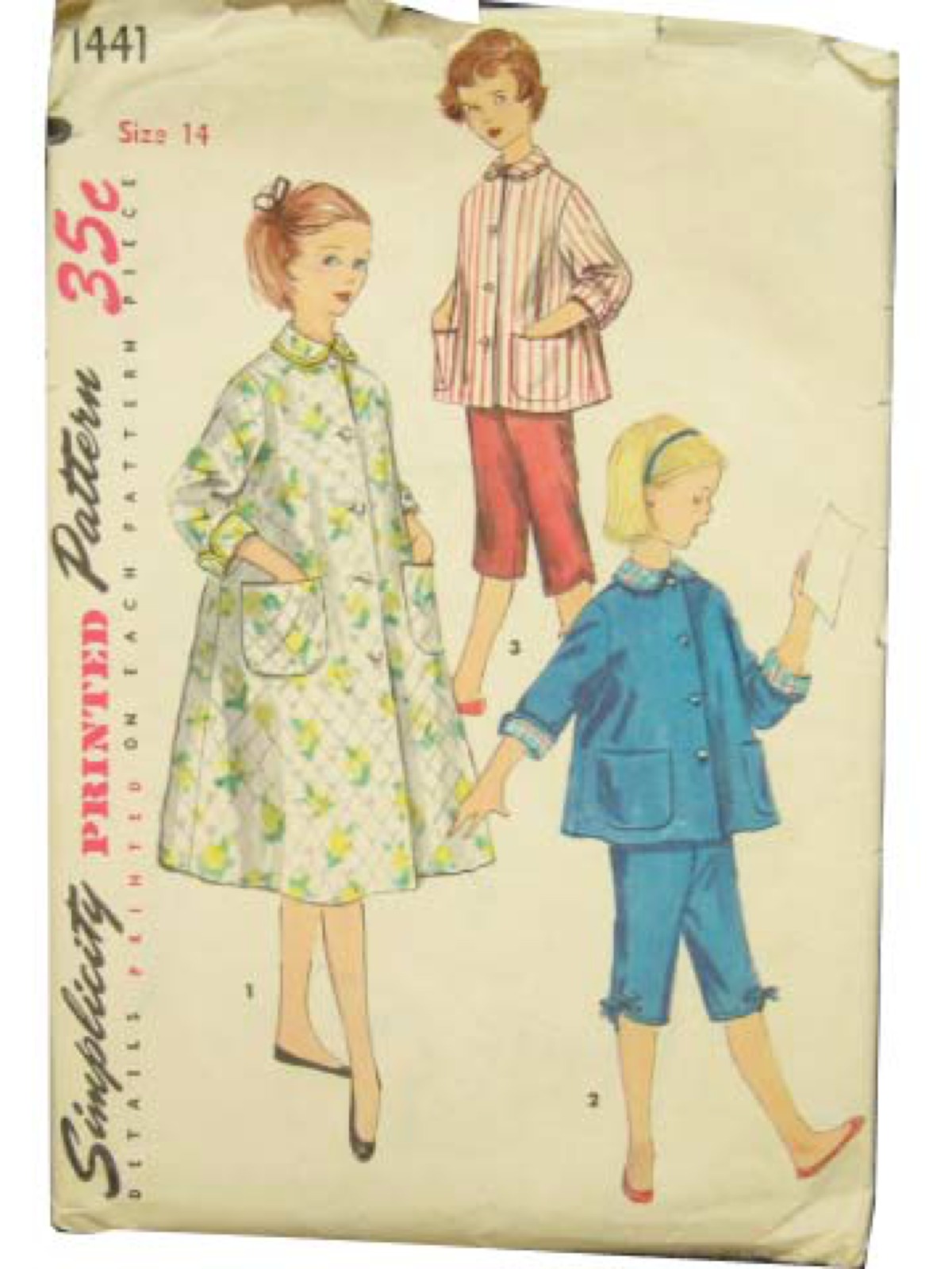 Vintage 1950's Sewing Pattern 50s Simplicity Pattern No.1441 Womens
