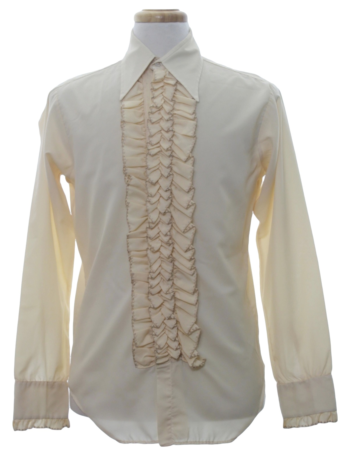 1970's Shirt (L and M Fashions): 70s -L and M Fashions- Mens beige ...