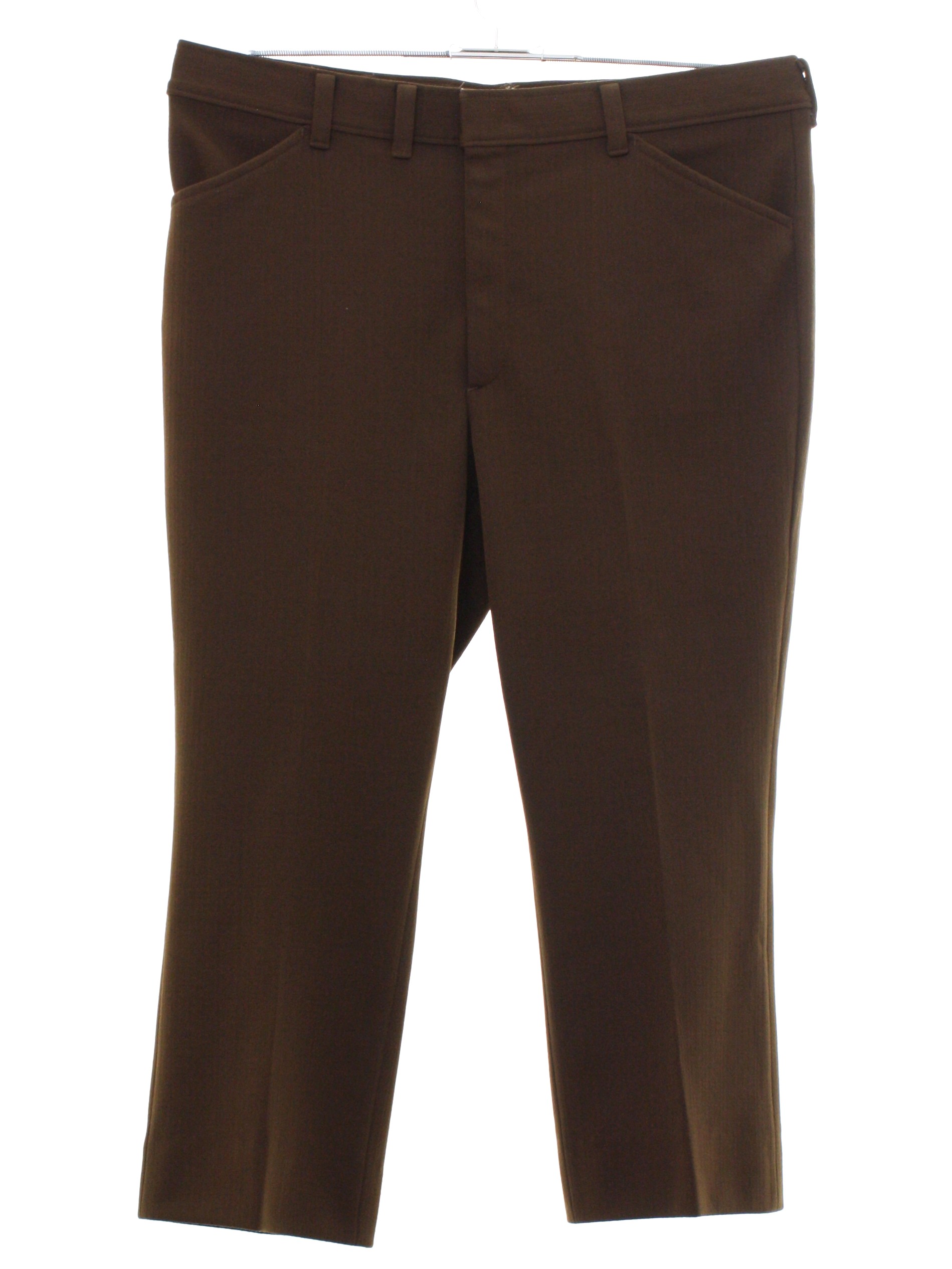 Vintage Farah 1970s Flared Pants / Flares: 70s -Farah- Mens brown