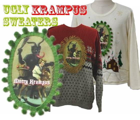 Ugly Christmas Krampus Sweaters: GrÃ¼ss von Krampus