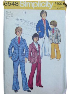 1970's Mens/Boys Pattern