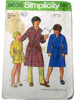 1970's Mens/Boys Pattern