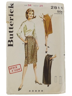  Butterick 2892 Sewing Pattern 1960s Teenage Wardrobe