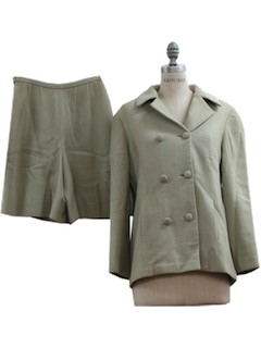 1960's Womens Blended Wool Jacket & Skorts