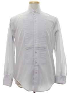 1970's Mens Pleated Tuxedo Shirt