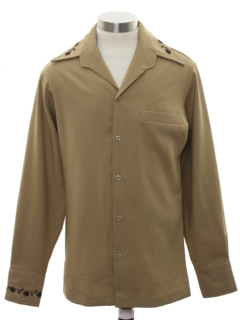 1970's Mens Embroidered Sport Shirt
