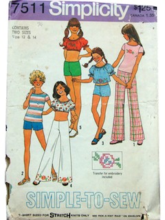 1970's Womens/Girls Pattern