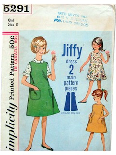 1960's Womens/Childs Dress Pattern