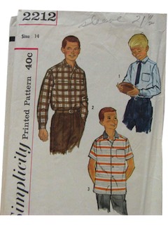 Mens Vintage Shirts Sewing Patterns at RustyZipper.Com Vintage Clothing