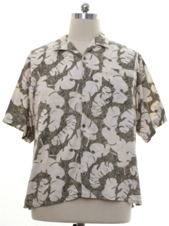 1980's Mens Totally 80s Reverse Print OP Hawaiian Shirt