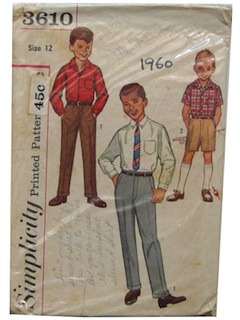 1960's Mens/Childs Pattern