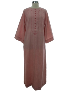 1960's Womens Hippie Maxi Caftan Dress