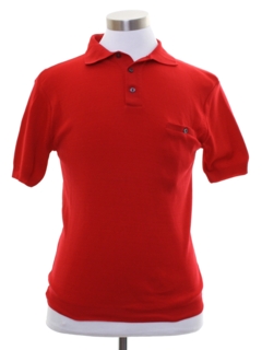 knit mens 70s polo shirt rustyzipper mod