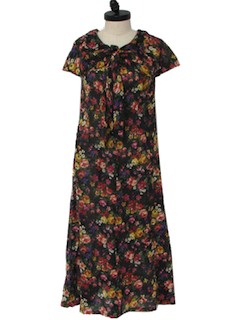 1970's Womens Hawaiian Maxi Dress