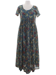 1980's Womens Hippie Maxi Dress