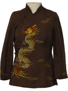 1980's Womens Oriental Shirt