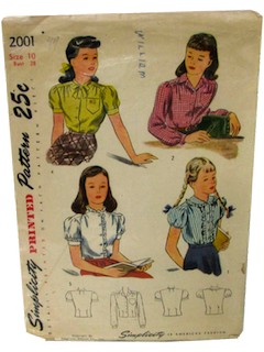 1940's Womens/Girls Pattern