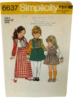 1970's Womens/Girls Pattern