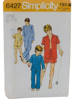 1970's Mens/Boys Sewing Pattern