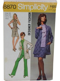 1970's Womens Sewing Pattern