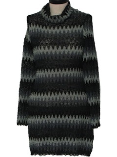 1970's Womens Mod Knit Dress