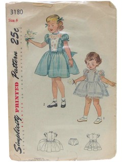 1950's Womens/Child Dress Pattern