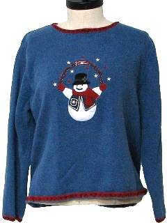 1980's Womens Minimalist Ugly Christmas Sweater