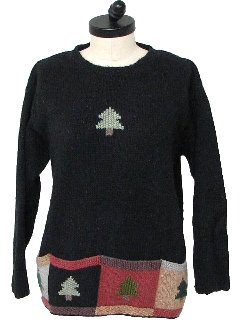 1980's Womens Minimalist Ugly Christmas Sweater