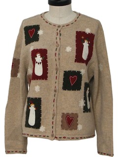 1980's Womens Ugly Christmas Cardigan Sweater