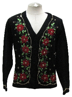 1980's Womens Ugly Christmas Cocktail Sweater
