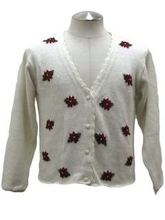 1980's Womens Ugly Christmas Cardigan Sweater