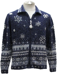 1980's Womens Ugly Christmas Snowflake Sweater