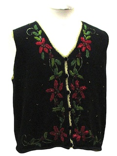 1980's Womens Ugly Christmas Sweater Vest