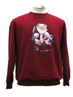 1980's Womens Bear-riffic Ugly Christmas Sweatshirt