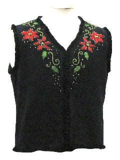 1980's Womens Ugly Christmas Sweater Vest