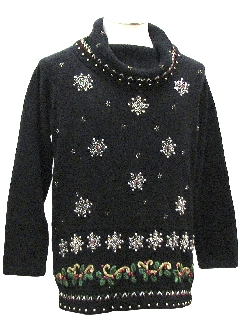 1980's Womens Ugly Christmas Cocktail Sweater